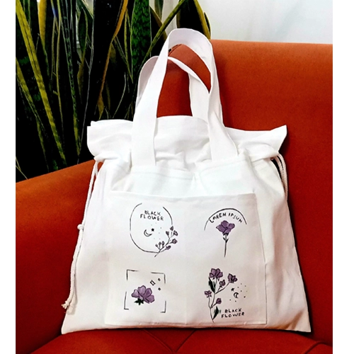 کیف دوشی آستردار و جیب‌دار طرح گل