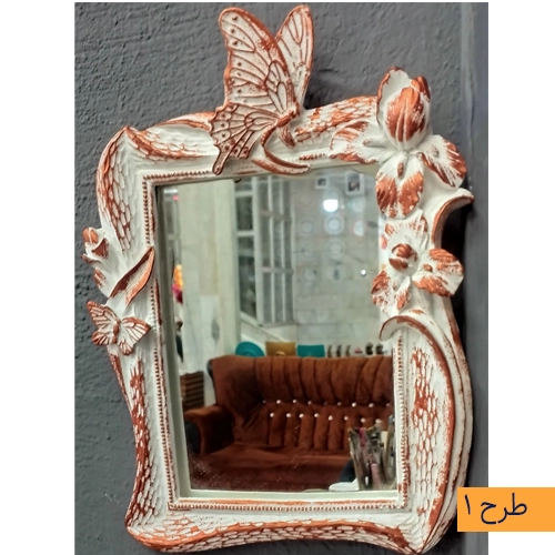 آینه دیواری پتینه سنگ مصنوعی
